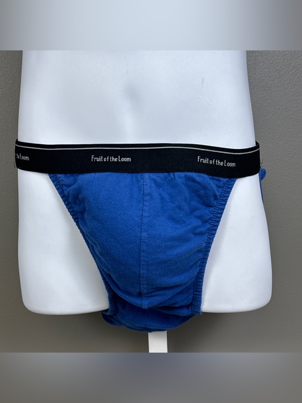 Vintage Fruit Of The Loom Men's Xl Royal Blue String Bikini Brief Underwear